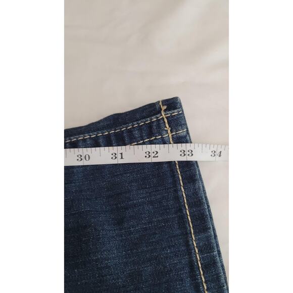 Ariat REAL Jeans Womens 34R Blue Mid Rise Boot Cut Stretch Spitfire Western - Picture 13 of 15